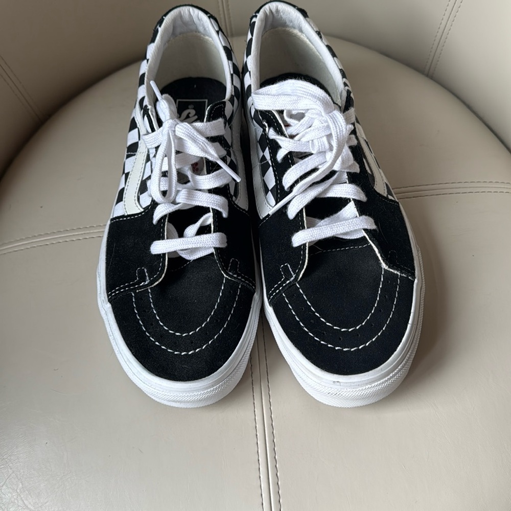 Vans Old Skool Checkerboard Sneakers Men’s 10 Black White Off The Wall